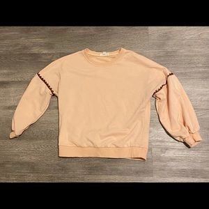 Peachy bell-sleeve sweatshirt